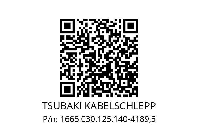   TSUBAKI KABELSCHLEPP 1665.030.125.140-4189,5