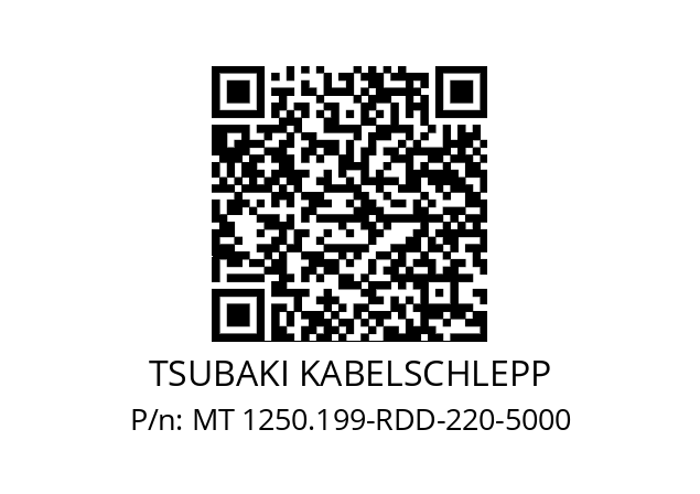   TSUBAKI KABELSCHLEPP MT 1250.199-RDD-220-5000