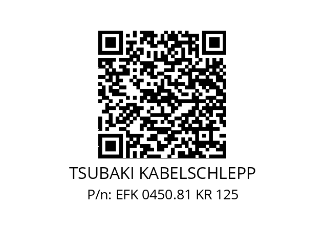   TSUBAKI KABELSCHLEPP EFK 0450.81 KR 125