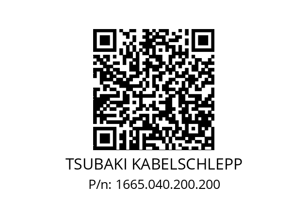   TSUBAKI KABELSCHLEPP 1665.040.200.200