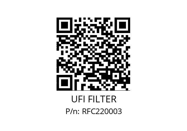   UFI FILTER RFC220003