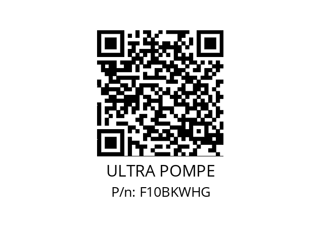   ULTRA POMPE F10BKWHG