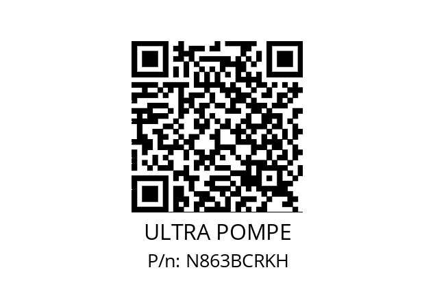   ULTRA POMPE N863BCRKH