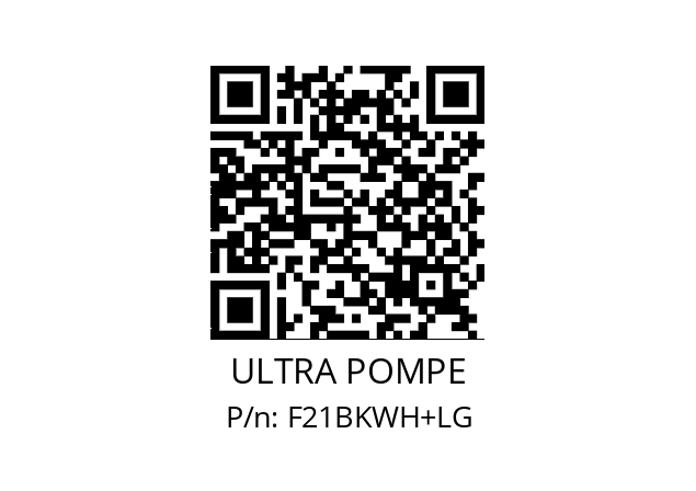   ULTRA POMPE F21BKWH+LG