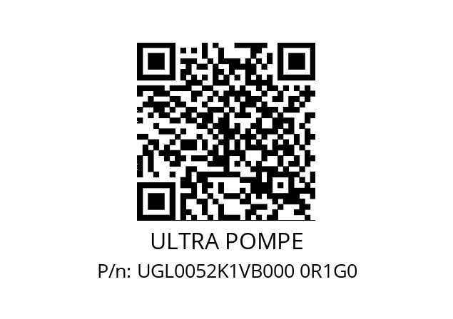   ULTRA POMPE UGL0052K1VB000 0R1G0