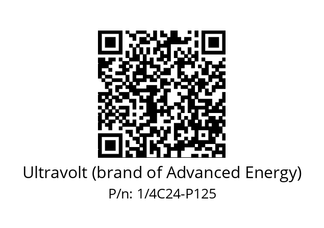   Ultravolt (brand of Advanced Energy) 1/4C24-P125