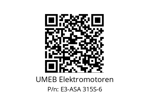   UMEB Elektromotoren E3-ASA 315S-6