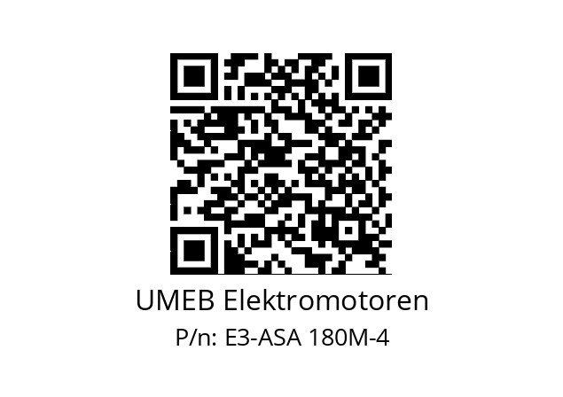   UMEB Elektromotoren E3-ASA 180M-4