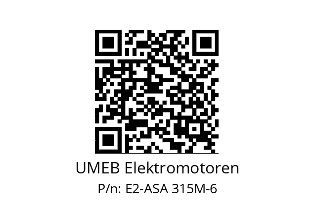   UMEB Elektromotoren E2-ASA 315M-6