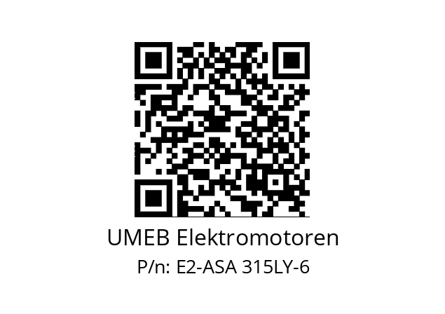   UMEB Elektromotoren E2-ASA 315LY-6