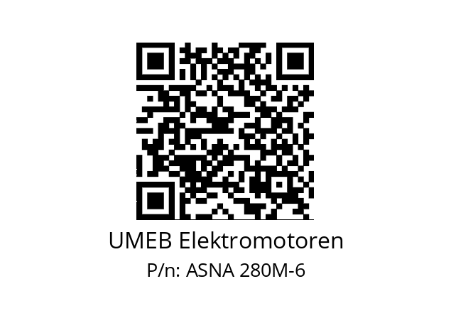   UMEB Elektromotoren ASNA 280M-6