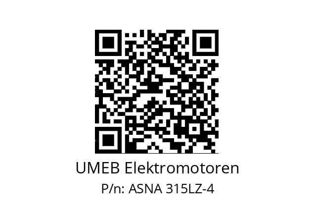   UMEB Elektromotoren ASNA 315LZ-4