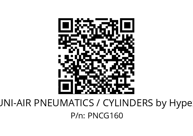  PNCG 160 1800 DDA UNI-AIR PNEUMATICS / CYLINDERS by Hypex PNCG160