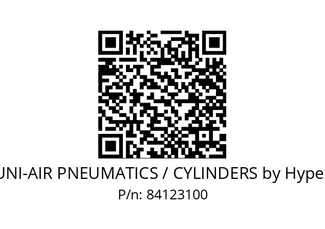   UNI-AIR PNEUMATICS / CYLINDERS by Hypex 84123100