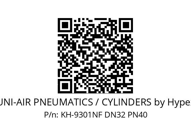   UNI-AIR PNEUMATICS / CYLINDERS by Hypex KH-9301NF DN32 PN40