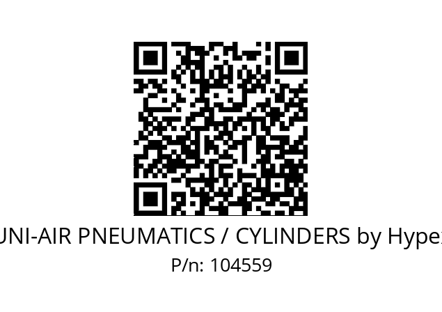   UNI-AIR PNEUMATICS / CYLINDERS by Hypex 104559