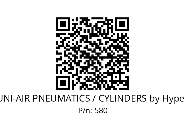   UNI-AIR PNEUMATICS / CYLINDERS by Hypex 580