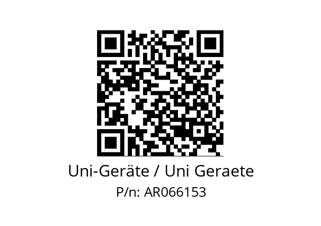   Uni-Geräte / Uni Geraete AR066153