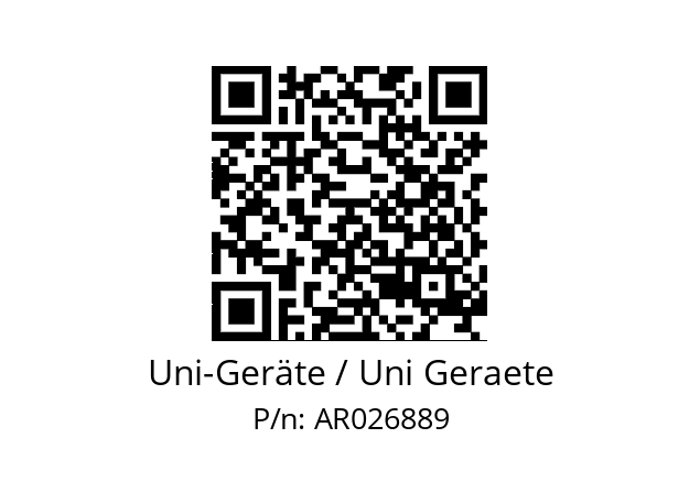   Uni-Geräte / Uni Geraete AR026889