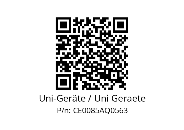   Uni-Geräte / Uni Geraete CE0085AQ0563