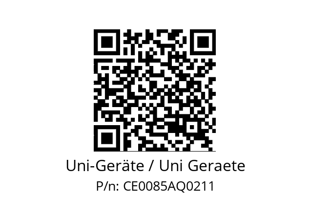   Uni-Geräte / Uni Geraete CE0085AQ0211