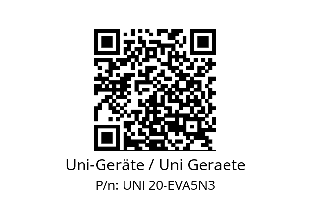   Uni-Geräte / Uni Geraete UNI 20-EVA5N3