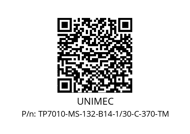   UNIMEC TP7010-MS-132-B14-1/30-C-370-TM