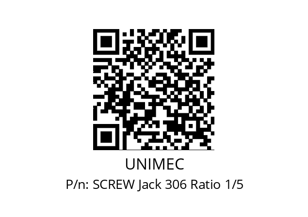   UNIMEC SCREW Jack 306 Ratio 1/5