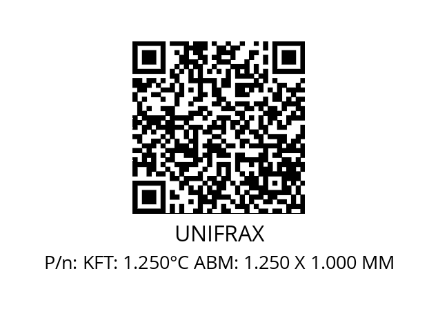   UNIFRAX KFT: 1.250°C ABM: 1.250 X 1.000 MM