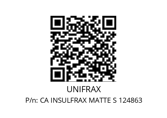   UNIFRAX CA INSULFRAX MATTE S 124863