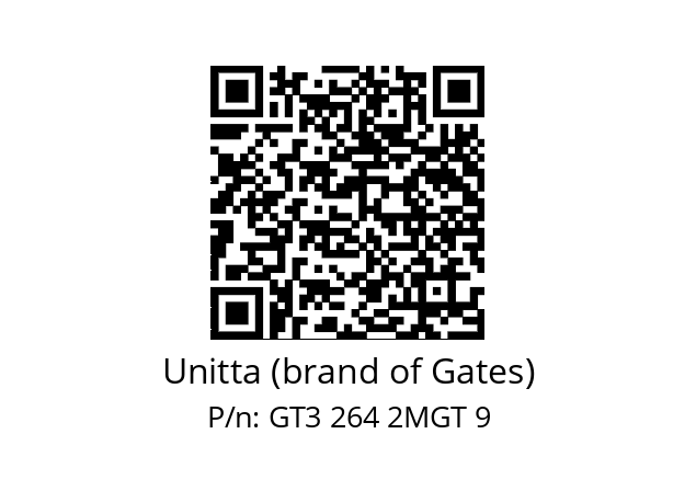   Unitta (brand of Gates) GT3 264 2MGT 9