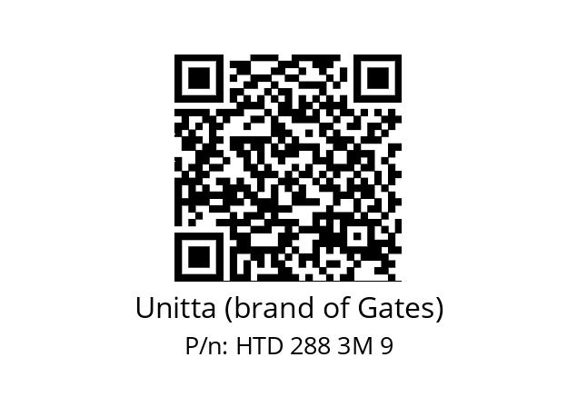   Unitta (brand of Gates) HTD 288 3M 9