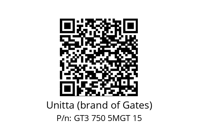   Unitta (brand of Gates) GT3 750 5MGT 15