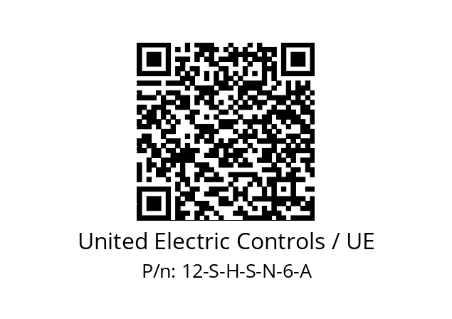   United Electric Controls / UE 12-S-H-S-N-6-A