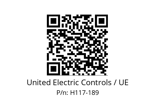   United Electric Controls / UE H117-189