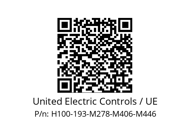   United Electric Controls / UE H100-193-M278-M406-M446