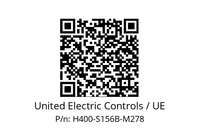   United Electric Controls / UE H400-S156B-M278