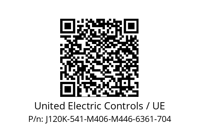   United Electric Controls / UE J120K-541-M406-M446-6361-704