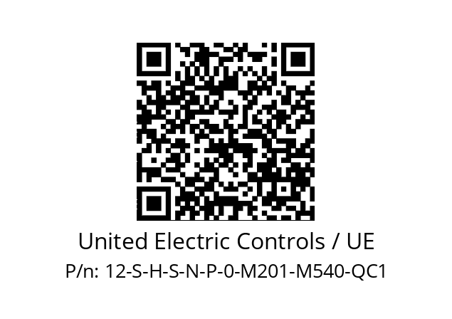   United Electric Controls / UE 12-S-H-S-N-P-0-M201-M540-QC1