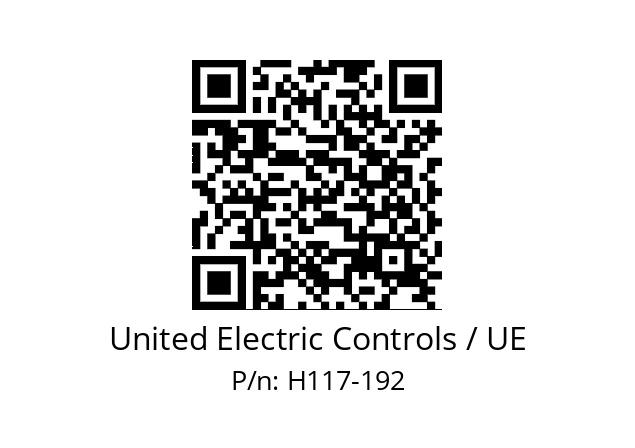   United Electric Controls / UE H117-192