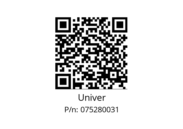   Univer 075280031