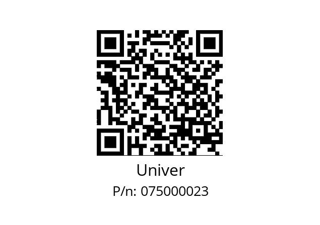   Univer 075000023