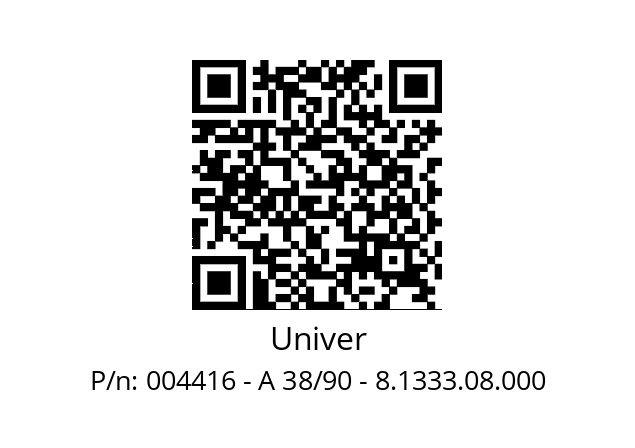   Univer 004416 - A 38/90 - 8.1333.08.000