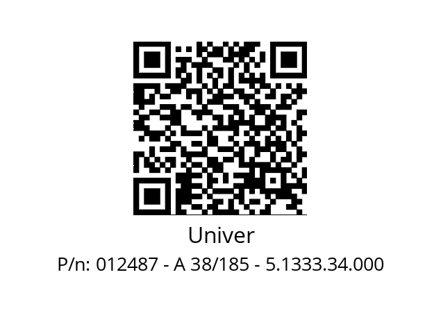   Univer 012487 - A 38/185 - 5.1333.34.000