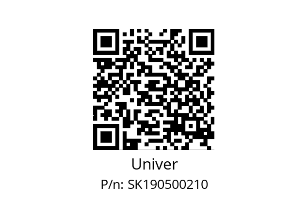   Univer SK190500210