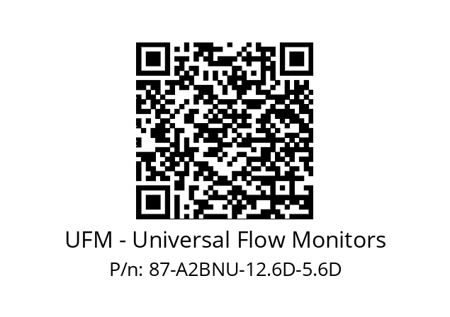   UFM - Universal Flow Monitors 87-A2BNU-12.6D-5.6D