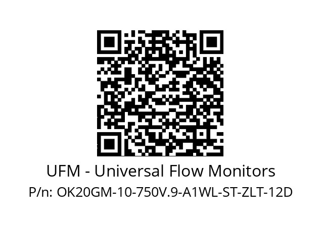   UFM - Universal Flow Monitors OK20GM-10-750V.9-A1WL-ST-ZLT-12D