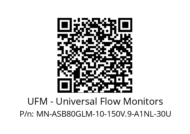   UFM - Universal Flow Monitors MN-ASB80GLM-10-150V.9-A1NL-30U