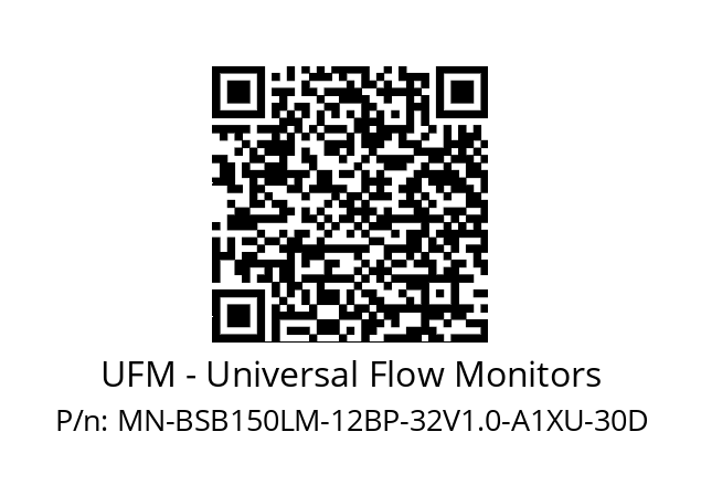   UFM - Universal Flow Monitors MN-BSB150LM-12BP-32V1.0-A1XU-30D