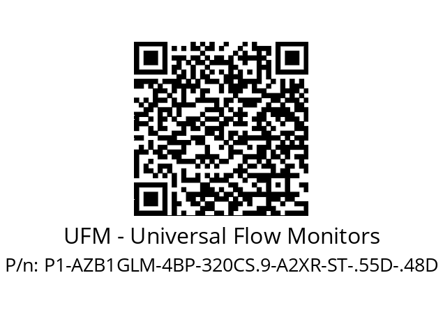   UFM - Universal Flow Monitors P1-AZB1GLM-4BP-320CS.9-A2XR-ST-.55D-.48D